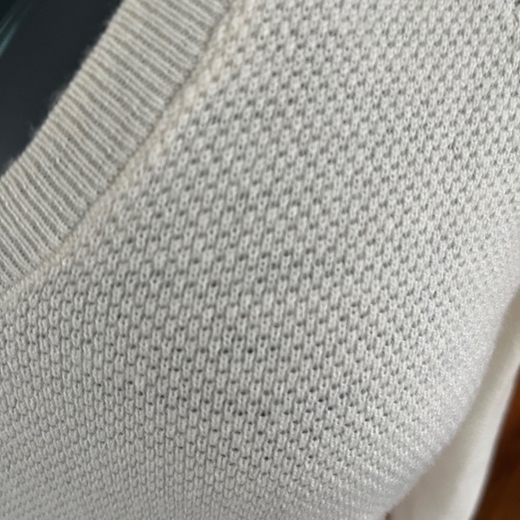GAP Merino Wool Blend V-Neck Sweater Cream Off-White Women’s Small - Picture 2 of 6